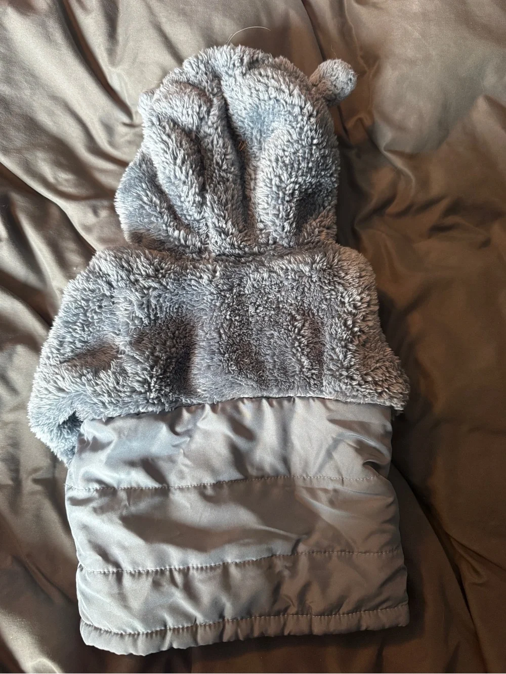 Carter's Plush Hooded Puffer Jacket - Gray
